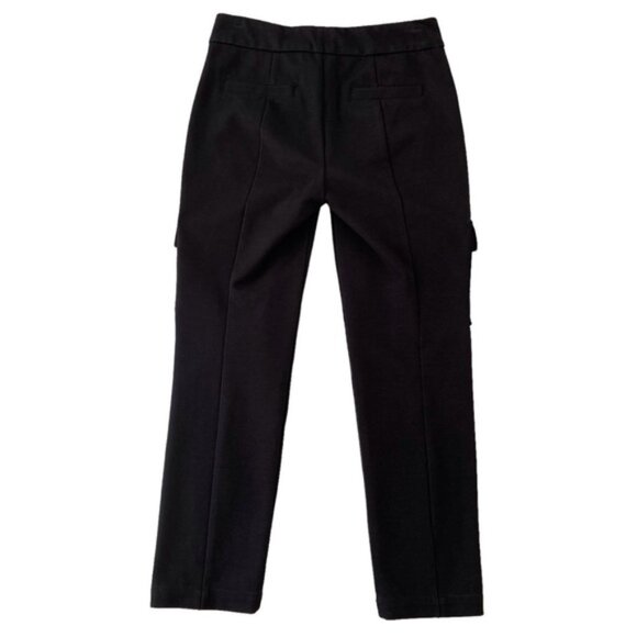 Anthropologie black trousers cargo pants stretch high rise straight leg pocket 4 - Picture 12 of 12